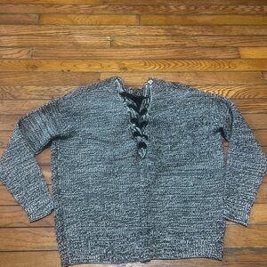 Women's Black and Gray Sweater
